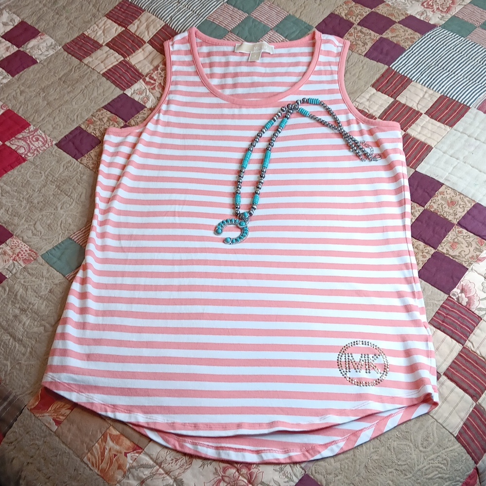 Michael Kors Peach & White soft Racerback